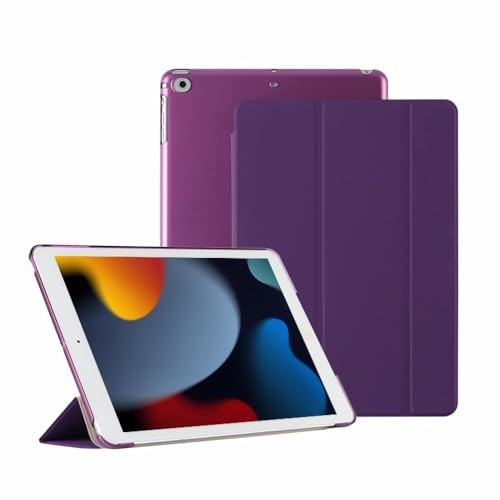 GUPENAA Hülle für iPad Pro 12,9 Zoll 2017/2015 (1. und 2. Generation), Leichte, Weiche TPU Rückseite, Automatischer Schlaf-/Weckmodus,Lila