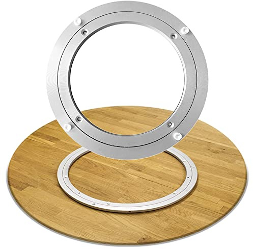 VAYEODEYU Table Aluminum Turntable, Aluminium Alloy Lazy Susan Ball Bearing 360 Rotating Multiple Sizes(14 inches (350mm))