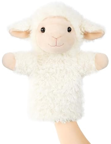 LXYJOYIN Tierhandpuppen-Spielzeug für Kinder, Freunde im Tiergarten, Rollenspiel, interaktives Frühfördergeschenk, Geburtstagsgeschenk-Schaf