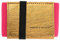 Anders & Komisch A&K Mini Portemonnaie mit Münzfach Damen - Travel Wallet - Kleine Geldbörse für die Hosentasche Nachhaltiger Geldbeutel Handarbeit aus Deutschland Gold/Pink 9 x 5,5 cm