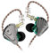 Yinyoo KZ ZSX Earphones 5BA 1DD Hybrid IEM Hifi In Ear Headphones 0.75mm 2 pin Cable, 1 Dynamic 4 Balanced Armature Driver Wired Headsets(No Mic, Cyan)