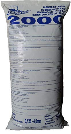Ölbindemittel 2000, 50 l Sack, Körnung 0,125-4 mm 28 Liter Aufnahmekapazität
