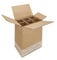 ratioform | Flaschenkarton Post/DHL | mit Kartoneinlage | VE 10 Stk | Innenmaße 305 x 210 x 383 mm | für 6 Flaschen