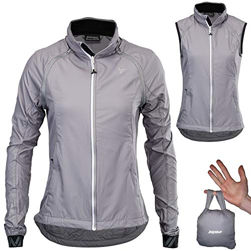 SILVINI Vetta Sportlicher Windbreaker für Damen Windjacke Damen Leicht Fahrradjacke Damen Winddicht Damen Leicht Regenjacke Damen Sport Regenjacke Damen Leichte Laufjacke Damen Regenjacke Beutel