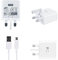 Genuine Samsung Galaxy Fast Adaptive UK Mains Wall Charger Plug & 1.5m Fast Charging USB Data Sync Cable For Samsung Galaxy Core Prime, J3, J5, A3, A5, A7 & Also includes 2 in 1 Stylus pen