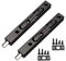WANLIAN 2 Pcs Door Flush Bolts - 6 Inch Concealed Security Door Locks for French Doors,Composite Doors,Wood Doors,Double Doors,Dummy Doors,Metal Flush Latch Bolts with Hardwares (Black)