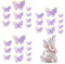 30Pcs Butterfly Cake Topper Cake Decorations Glitter Cupcake Toppers Purple Pink Birthday Party Decorating Tools for Family DIY Birthday Party Wedding Valentine's Day - Purple
