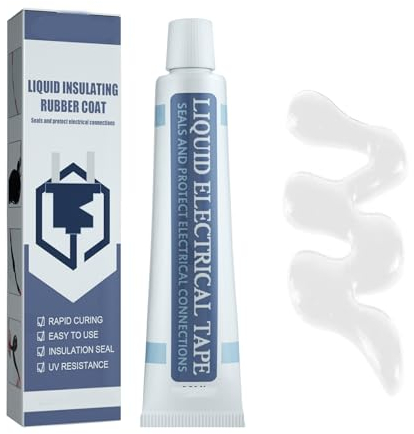 Liquid Insulation Tape, Liquid Electrical Tape, 50ml Insulating Electrical Tape Glue, Fast Dry Liquid Electrical Tape, Good Insulation, Waterproof Flame (50ML,White)