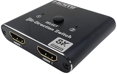 MAXTRACK HDMI 8K Bidirektionaler Verteiler - CS39L, Splitter & Switch, 2in1out oder 1in2out, 8K@60Hz, 4K@120Hz, kompatibel mit PS5, Xbox, Streaming-Box, Beamer, TV