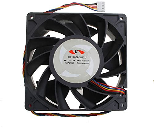 HVRFJXI KZ14038B012U 140mm Per 12V 7.2A Ventola di Raffreddamento 140x140x38mm Cuscinetto 6-p 7500 210CFM ad alta velocità CFM CPU Cooler