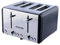 Hamilton Beach Toaster 4 Slice, Harmony, 1850W, 6 Browning Controls, Defrost, Reheat & Cancel Settings, Removable Crumb Tray, High Lift Eject, Espresso - HBT018B