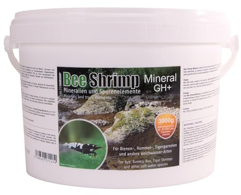 SaltyShrimp Bee Shrimp Mineral GH+ | 3 KG/ 3000g – Mineralsalz, speziell für Bienen-, Hummel- und Tigergarnelen entwickelt. Anhebung der Gesamthärte des Wassers