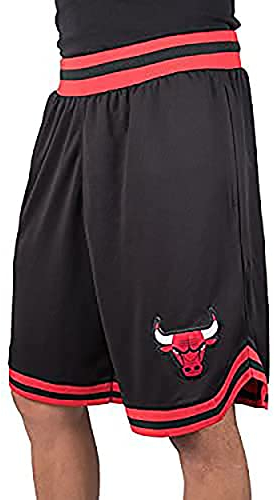 Ultra Game NBA Herren Active Knit Basketball Trainingsshorts Woven Team Logo Poly Mesh Shorts, Schwarz, X-Large