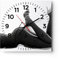 Modern Wanduhr Frau Akt Pose 40x40cm Quadrat Groß Wand Uhr Glas Analog Zimmeruhren Küche Büro Wohnzimmer Glasuhr Wall Clock Dekoration Design Wanddekoration Küchenuhr C4AC40x40-0105