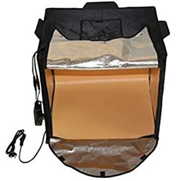 Bresser F002483 BR-FT50 Faltbare Fotobox digital + LED Licht 50x50x50cm, schwarz/Silber
