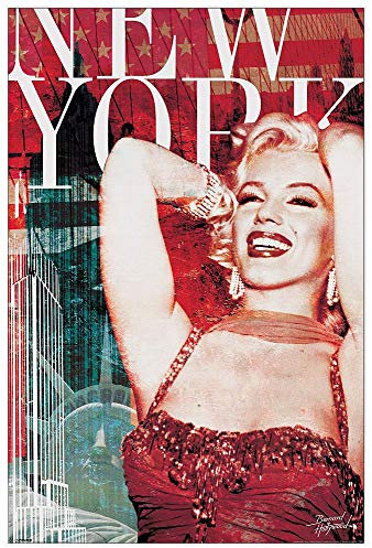 Artopweb TW21771 Anonymous - Marilyn Monroe - New York Dekorative Paneele, Holzwerkstoff, Multifarbiert, 60x90 Cm