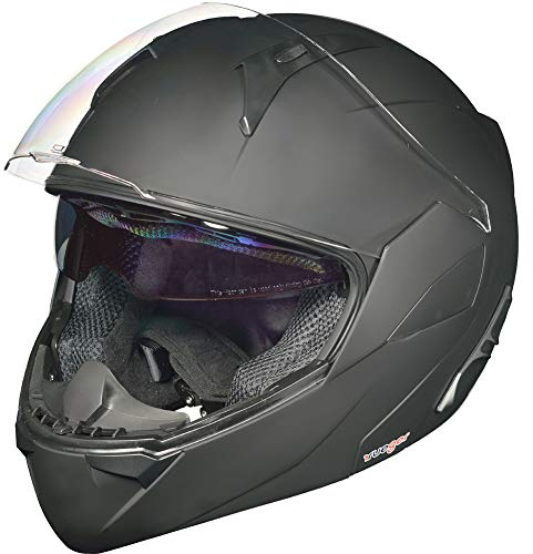 RS-992 Klapphelm Motorradhelm Conzept Motorrad Modular Roller Helm rueger, Größe:XS (53-54), Farbe:Matt Schwarz