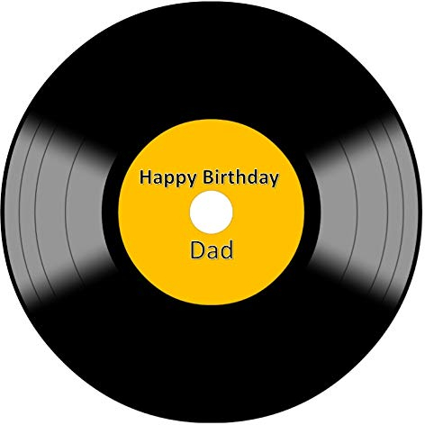 LP record 7.5 inch ICING circle round edible cake topper personalised