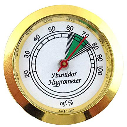 Muxiang Analog-Hygrometer rund Glas Analog-Hygrometer für Zigarren-Luftfahrzeuge