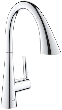 GROHE 30368002 Zedra Single-Handle Kitchen Faucet, Starlight Chrome