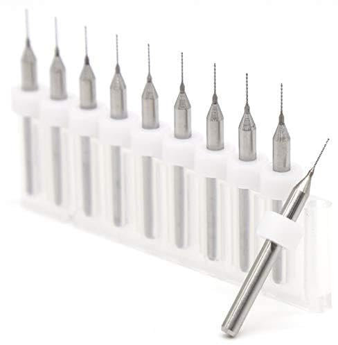 FMN-TOOLS, Placa de Circuito de carburo de tungsteno de 0,35 mm PCB Kit Taladro Impreso 10PCS Mini máquina fresadora CNC de Metales Tratamiento de la Madera de Corte por láser Micro perforación