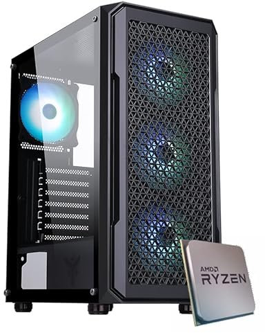 EMCA4 Computer Gaming PC RYZEN 5 5600G - RX VEGA - RAM 16GB DDR4 3200Mhz - M.2 512GB nvme - Windows 11 Professional RGB