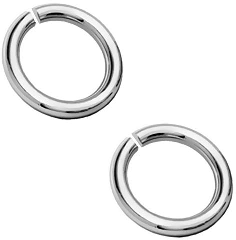 My-Bead 2 Stück Binderinge Biegeringe Ø 4mm 925 Sterling Silber für Schmuckherstellung basteln Juweliers- Qualität