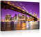 lightbox multicolor | Wandbilder beleuchtet | Skyline von Manhattan mit Brooklyn Bridge | 100x70 cm | Fully Lighted
