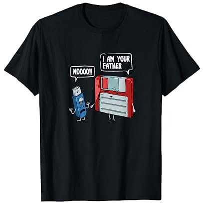 Regalo floppy e chiavetta USB per un nerd del computer Maglietta