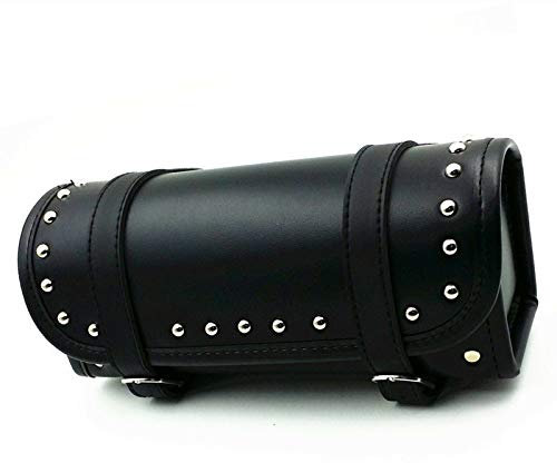 Borsa porta attrezzi nera con attacco a forcella per borsa attrezzi per Honda Kawasaki Suzuki Yamaha Custom