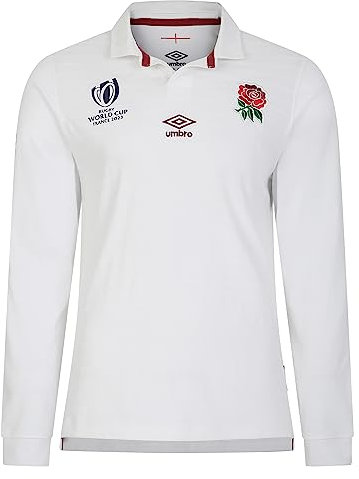 Umbro Kids England RWC2023 Home Long Sleeve Shirt White 9-10 Years