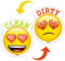 MORCART Emoji Geschirrspüler Magnete, Clean Dirty Sign, Für Geschirrspüler, Kühlschränke, Waschmaschinen usw