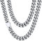 Silver Mens Chain Hip Hop Jewelry Men Big Chain Necklace for Boyfriend Mens Cuban Link Chain Stainless Steel Curb Chain