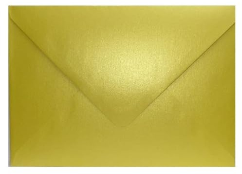 C5 Coloured Envelopes for A5 Greeting Cards Wedding Invitations & Crafts (162x229mm) Pack of 40 (Pearl Yellow)