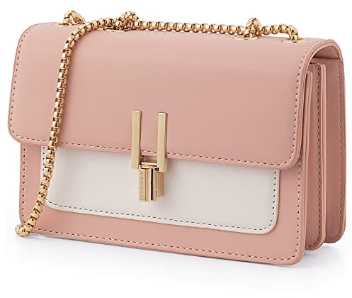 TOP BAND Color-Block Borse a tracolla da donna in pelle borse a tracolla carino designer borse a tracolla borsa a tracolla di medie dimensioni, #2 rosa., One_Size
