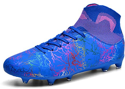 WOWEI Fußballschuhe Herren Fußballschuhe Professionelle High Top Spike Cleats Kinder Junge Fußballspiel Schuhe Fussballschuhe Outdoor Trainingsschuhe Sportschuhe (Farbe 2 GT, 44EU)
