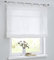 Woody Tenda a pacchetto bianca con passanti e sfere di legno, in puro cotone, effetto lino, larghezza 45 cm x altezza 140 cm