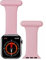 iWatch Strap Compatible with Apple Watch 38mm 40mm 41mm, Infection Control Design Silicone Pin Fob for Nurses Midwives Doctors Healthcare Workers' iWatch Series SE/7/6/5/4/3/2/1 (Pink)
