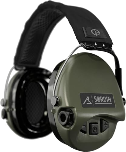 Sordin ACE Schakal Kapsel-Gehörschutz - aktiv & elektronisch - Kapsel-Gehörschützer für Jagd & Schießsport - Schwarz/Grün