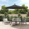 Homgoday Ampelschirm mit Aluminium-Mast Sonnenschirm Balkonschirm Strandschirm Gartenschirm Terrassenschirm Sonnenschutz UV-Schutz für Garten Terrasse 300 cm Anthrazit