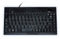 Mini Keyboard Black USB with Built in Trackball and Scroll Wheel