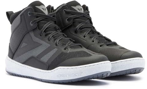 DAINESE Suburb Air Shoes, Scarpa Moto Estiva, in Tessuto Uomo, Nero/Bianco/Grigio Ferro, 44 EU