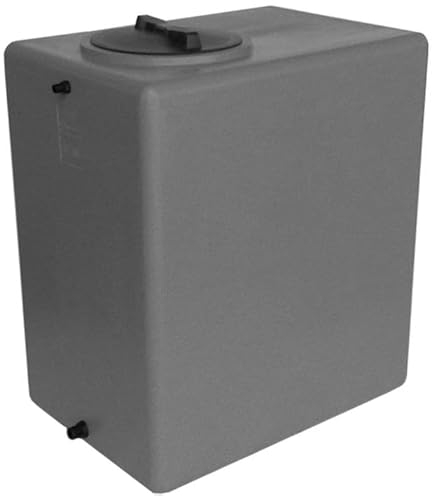 Depósito de Polietileno Certificado para Agua Potable paralelepípedo Rectangular Alto Mod. 300 litros Gris Made in Italy