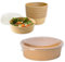 ECOPICNIC Ciotole per Insalata in Carta Kraft con Coperchio PP 1100 ml - Confezione da 50 Pezzi | Contenitori Monouso Ecologici per Insalate, Poke Bowl, Cibo da Asporto