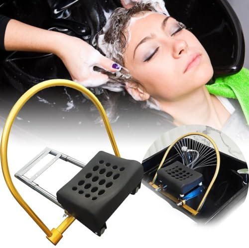 Estante de circulación de agua con kit de almohada, marco para equipo de salón de spa, accesorios para cama de champú de ducha, grifo de lavabo en cascada para tratamiento del cabello para equipo