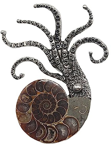 SUCHUANGUANG Brosche aus Legierung, große Krake, Anstecknadel, einzigartige Anstecknadeln, Material aus Legierung, geeignet für Damen und Mädchen, Kleidung und Taschen, Legierung