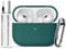 Inesore Compatible with Airpods Pro 2nd/1st Case Cover,Silicone Protective Case for Apple Airpods Pro 2nd/1st Generation Charging Case with Keychain and Cleaner Pen,for Women Men(Deep Green)