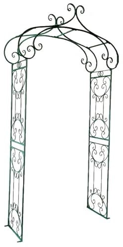WOTZOV Metal Arch Backdrop Stand for Vegetables, Metal Garden Trellis for Climbing Plants, Pergola Arbor for Climbing Plant Roses Vines, Outdoor Garden Patio Decoration