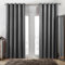 Thermovorhang mit Ösen 100 x 90 cm Thermo Vorhang Kälteschutz Blackout Verdunkelungsvorhang Thermovorhang 2Er Set für Schiene Blackout Curtains, Dunkelgrau