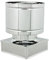 ALLINOX Comignolo Antivento Base Quadra Acciaio INOX AISI 304 Terminale A Botte Antipioggia Per Camino (40x40)